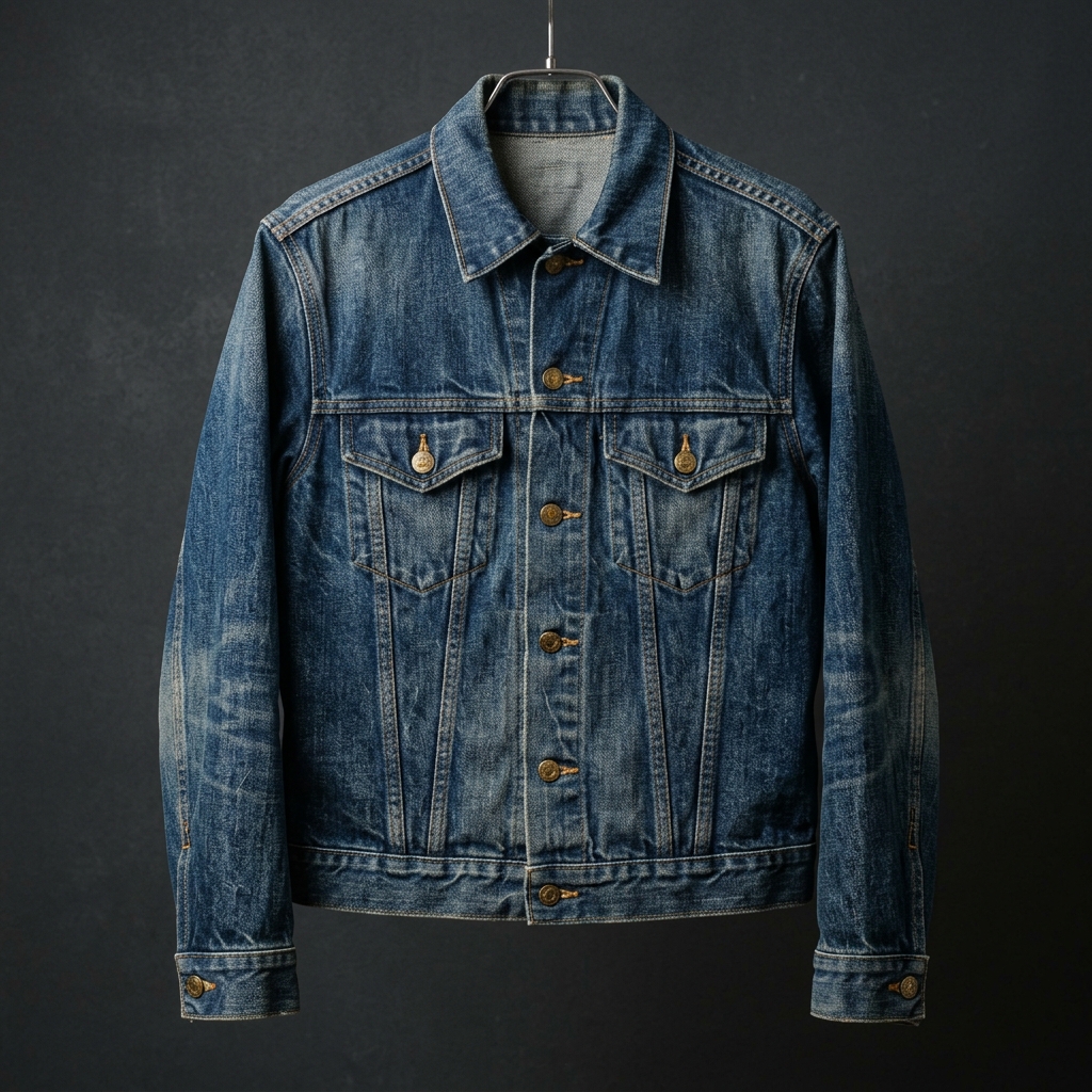 Vintage Wash Denim Trucker Jacket